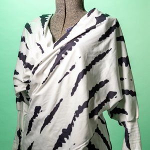 High low shirt / quarter length sleeve / wrap front/ long shirt / tunic / blouse